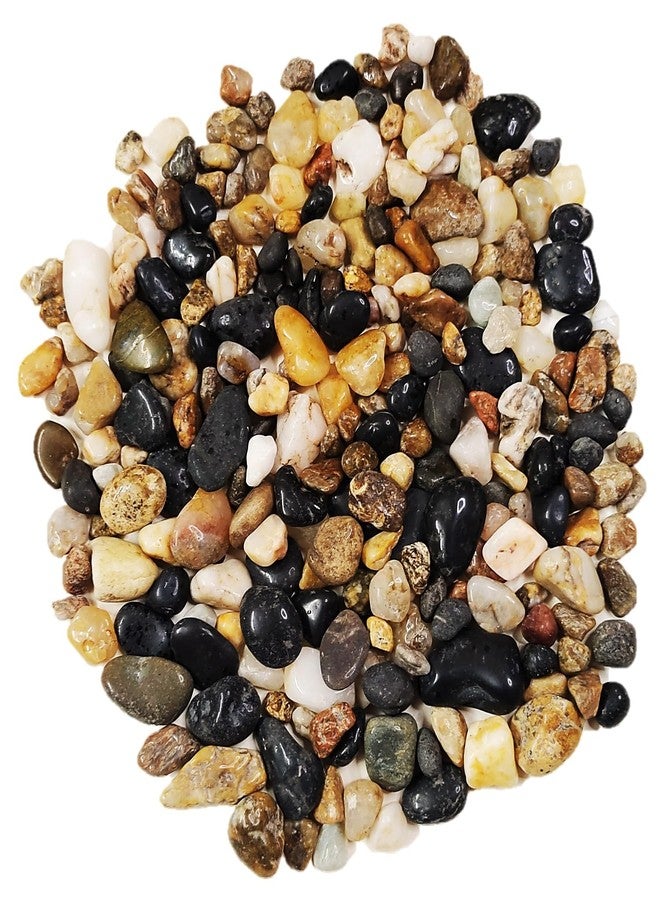 DS1 Quartz Marble Small Pebbles for Home Decoration, Aquarium, Table, Vases, Garden and Fountain Decoration, Multi-Colored, Small Size (950 gm, Multi-Colored) - Image 1